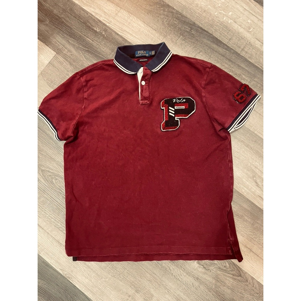 Polo Ralph Lauren Rugby Polo Shirt Size Large Vtg